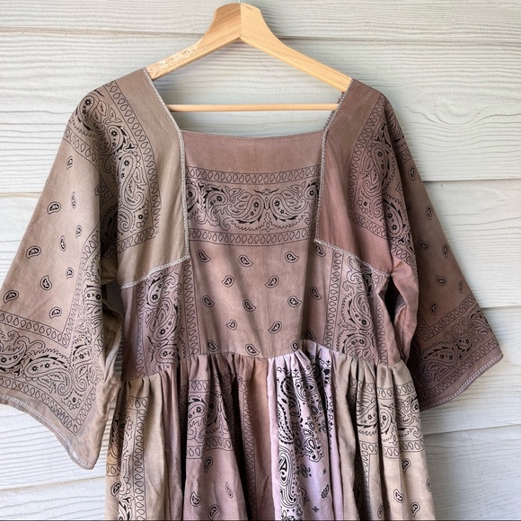 Handmade Bandana Dress SKU 02858 Muddy Earthy Maxi - Picture 15 of 16